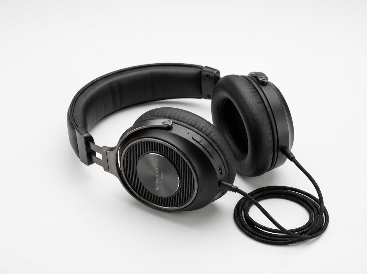 AeroSound Pro X-Series 3D Headphone Render